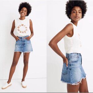 Madewell Rigid Denim Relaxed Mini Skirt Rosehill Wash 26